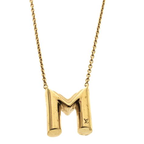 louis vuitton letter necklace.